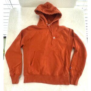 Y2K Champion Hoodie Men's Small Burnt Orange Reverse Weave Pullover Activewear